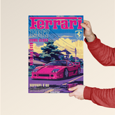 Ferrari F40 – 1987 Retro Japan Street Poster